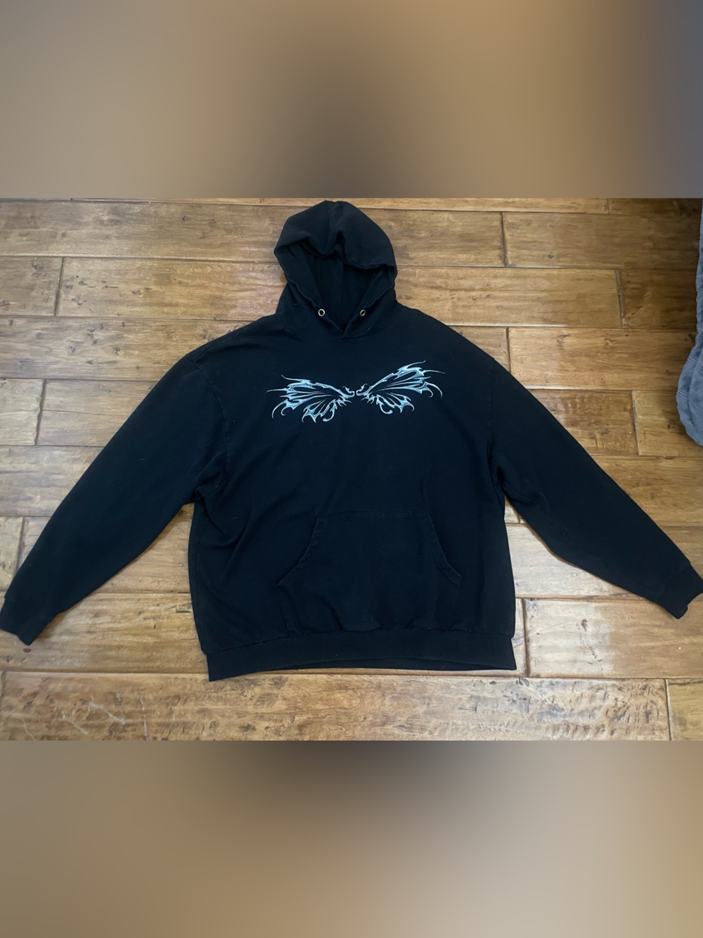 Return To Sender Tribal Butterfly Graphic Hoodie XXL Y2K Grunge